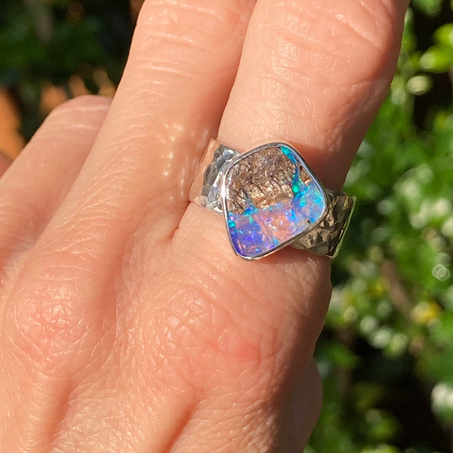Sundown Purple Opal Ring