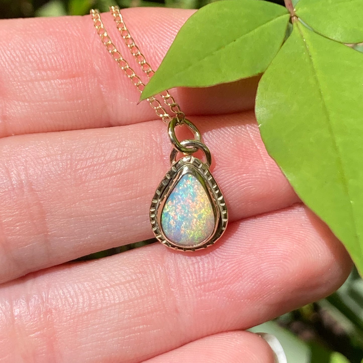 Gold Opal Pendant