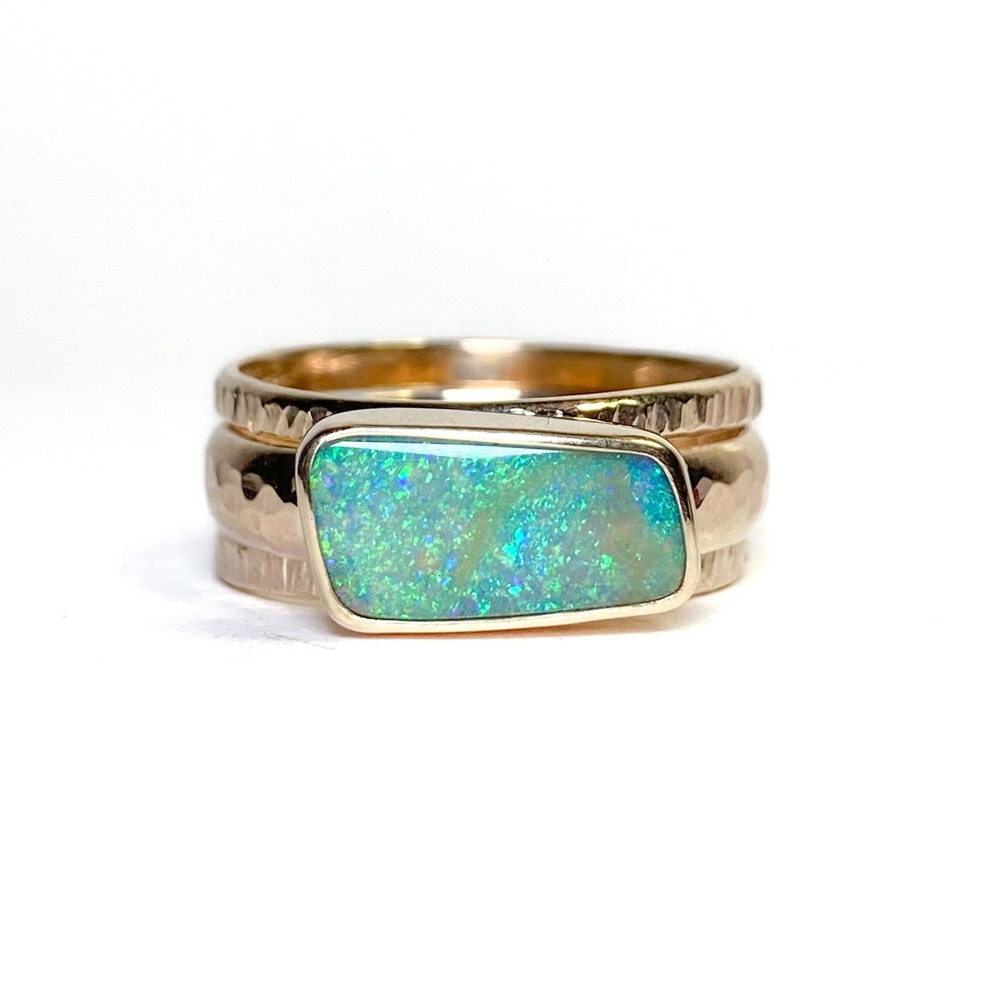 Gold Opal Stacking Ring