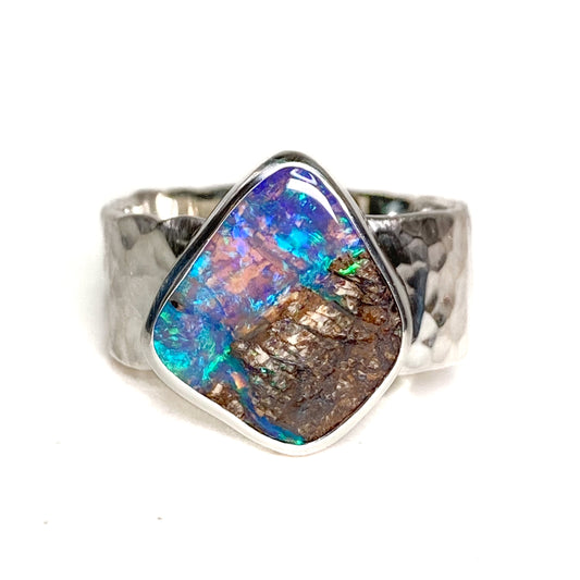 Sundown Purple Opal Ring