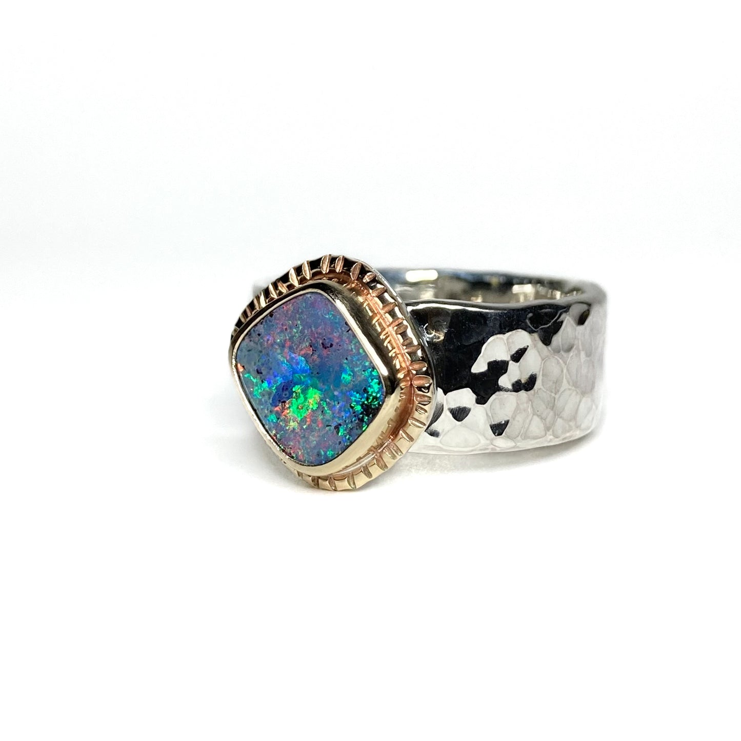 Rainbow Opal Ring