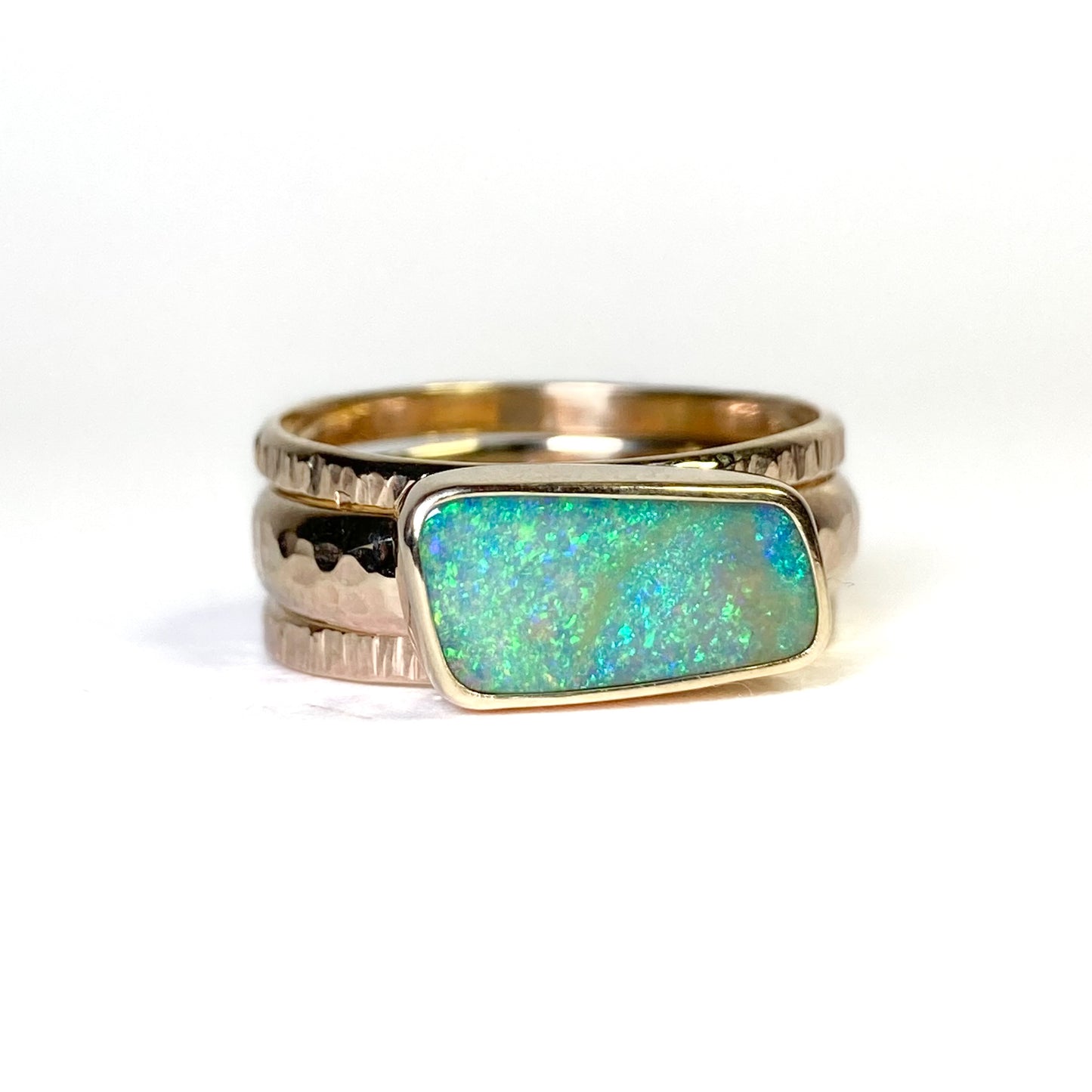 Gold Opal Stacking Ring