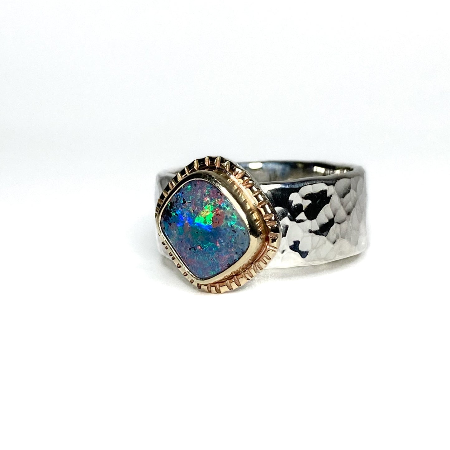 Rainbow Opal Ring