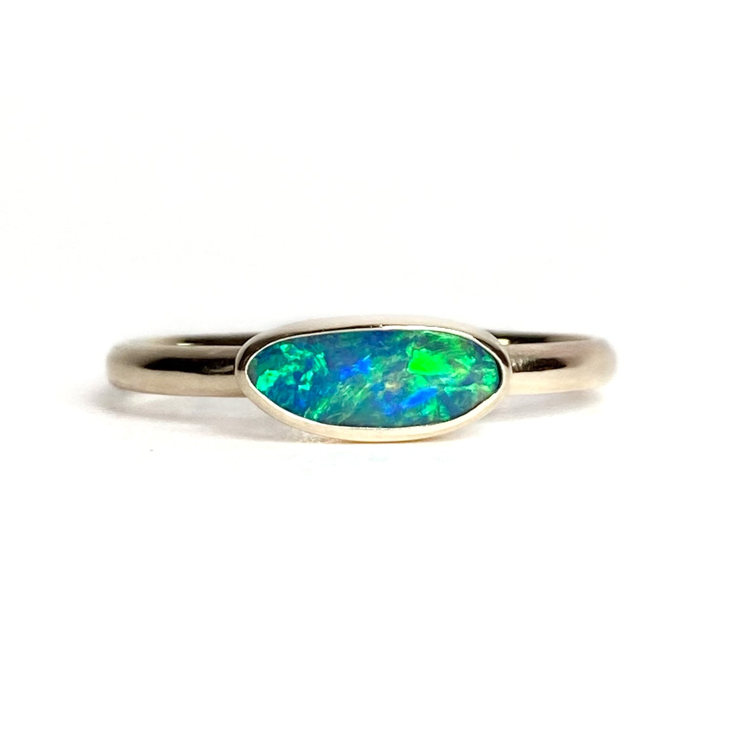 Petite Gold Ocean Opal Ring