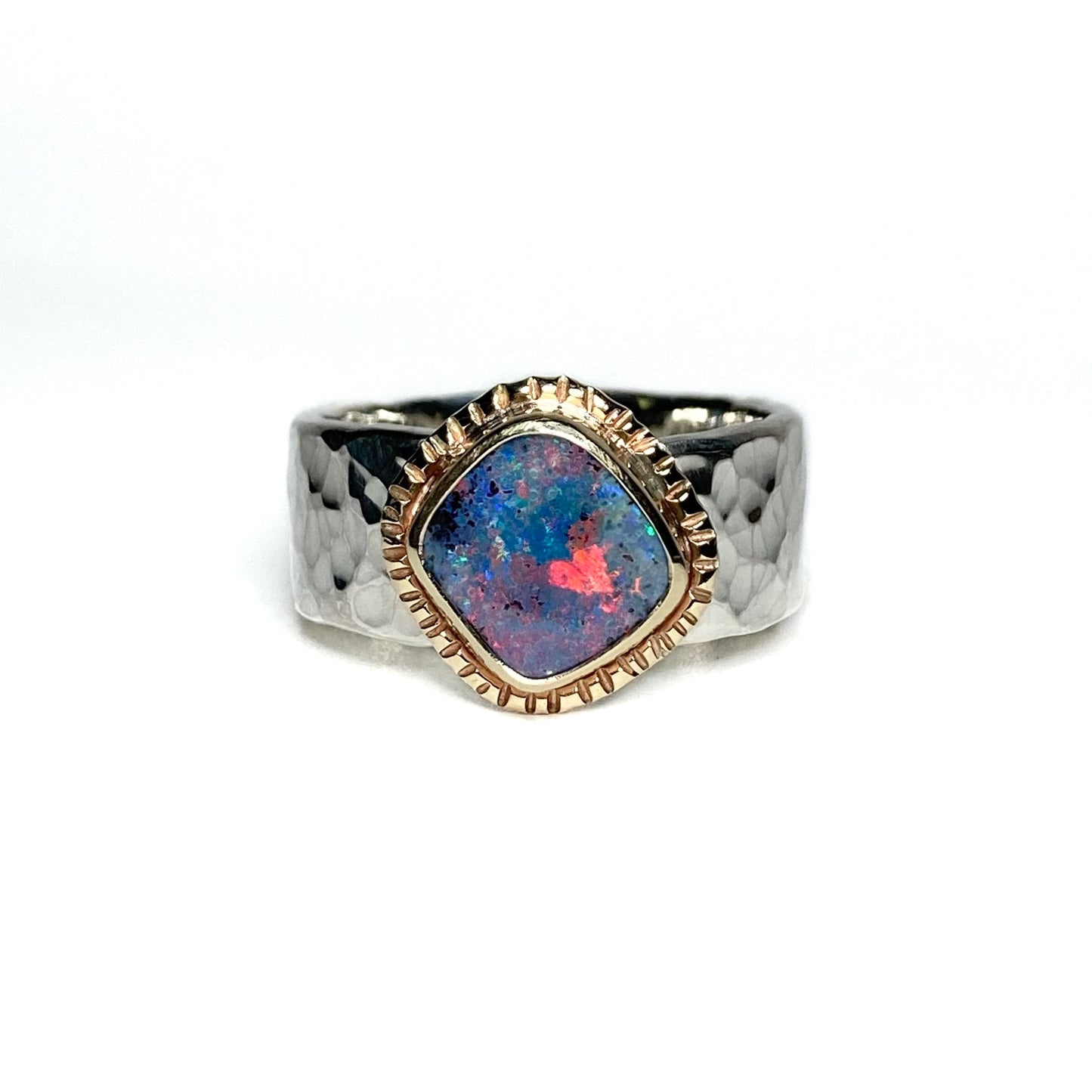 Rainbow Opal Ring