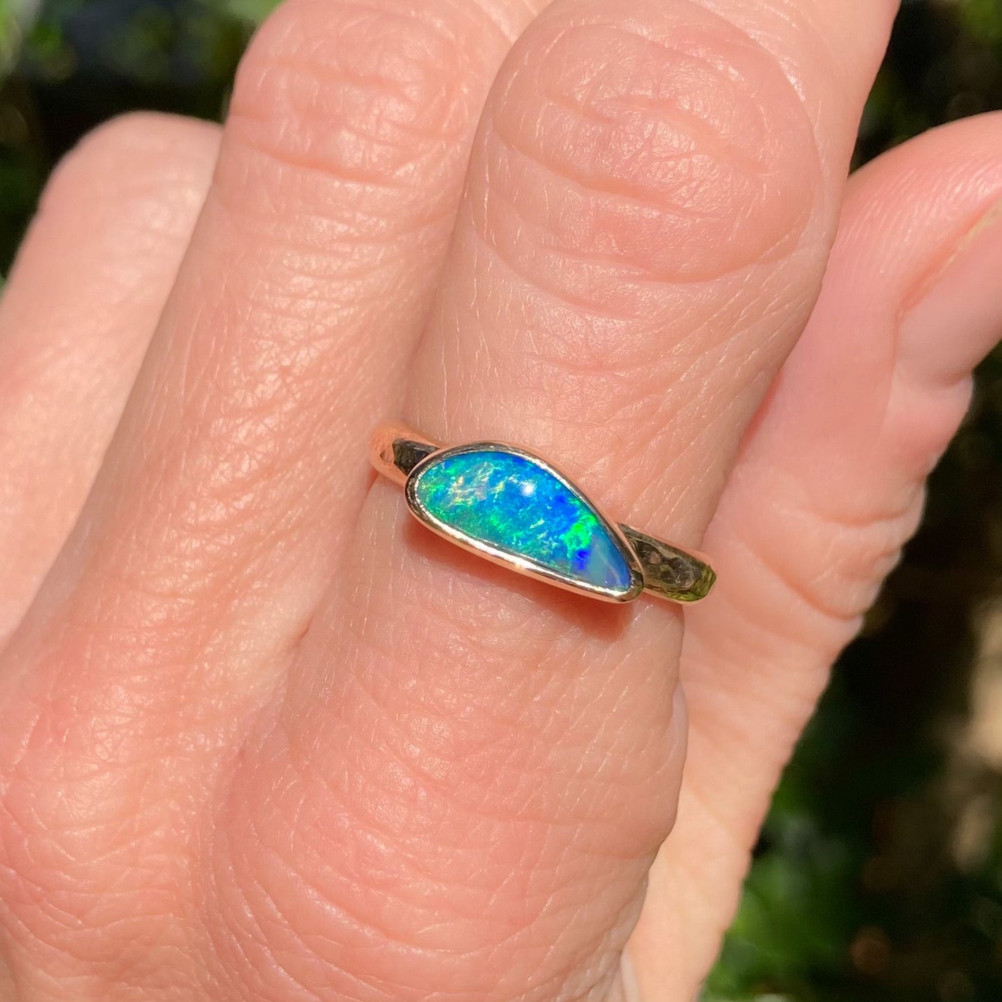 Gold Ocean Opal Ring