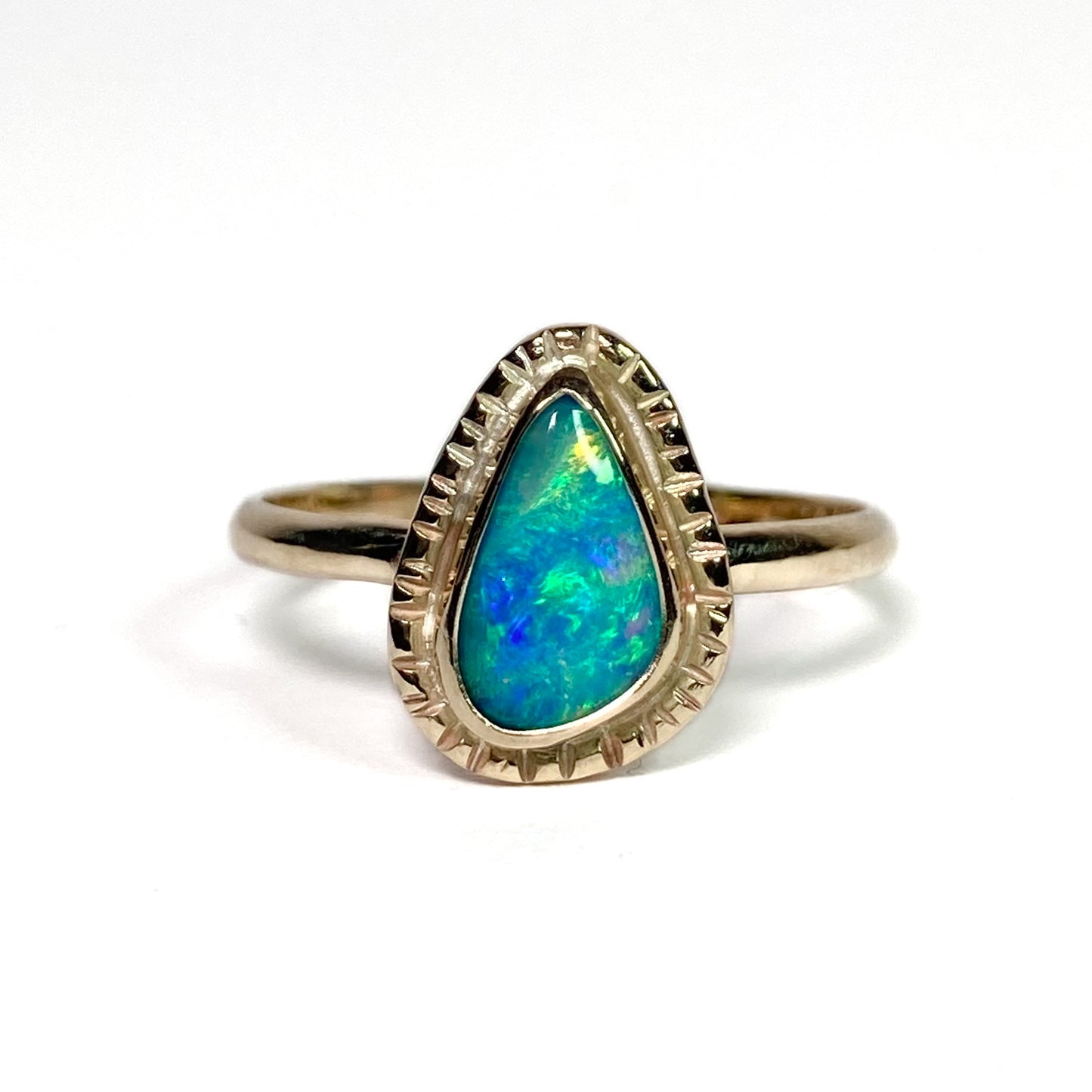 Petite Gold Ocean Opal Ring