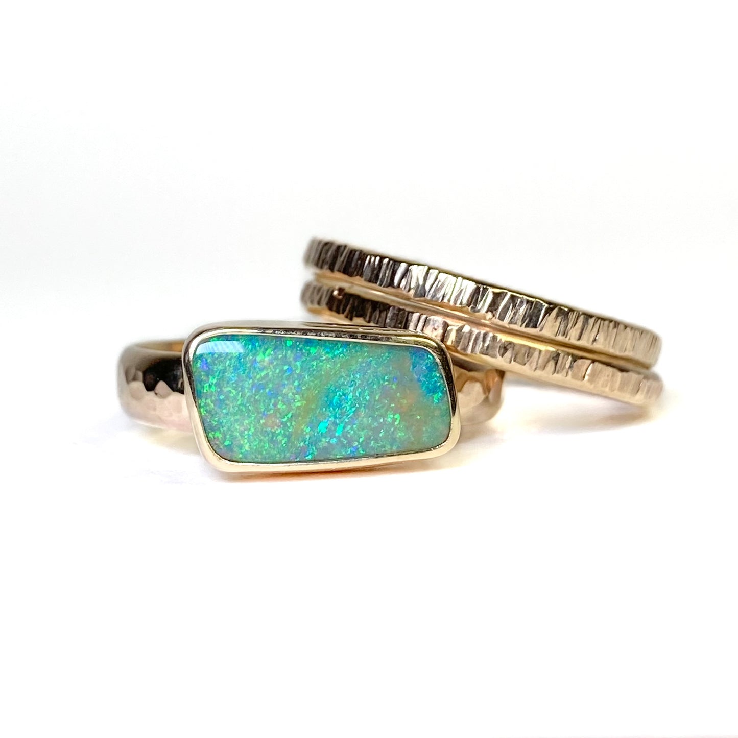 Gold Opal Stacking Ring