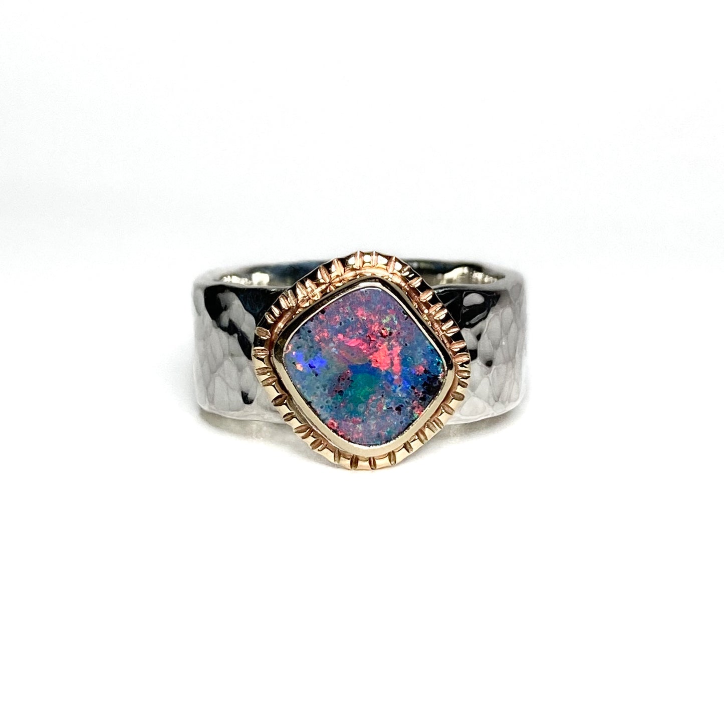 Rainbow Opal Ring