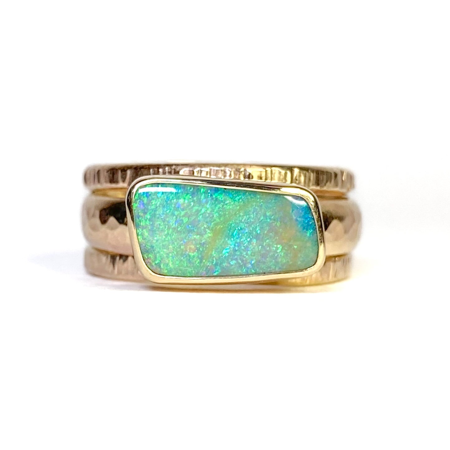 Gold Opal Stacking Ring