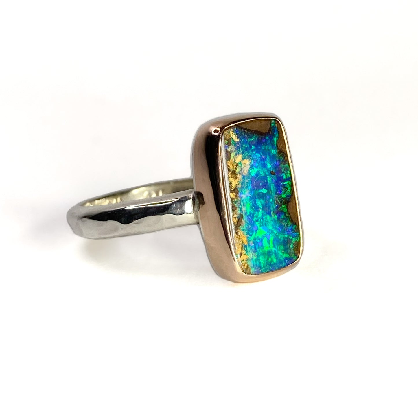 Rose Gold Opal Ring US 7