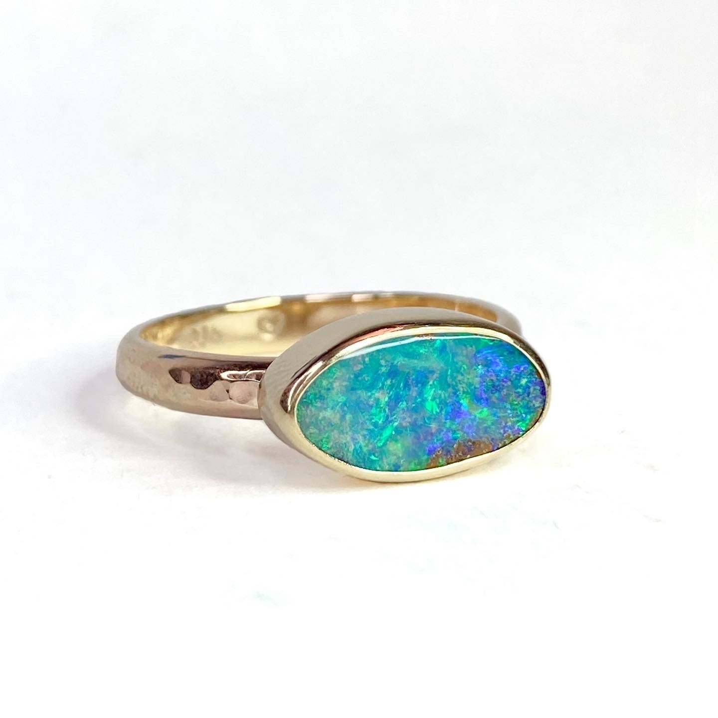 Gold Opal Ocean Ring