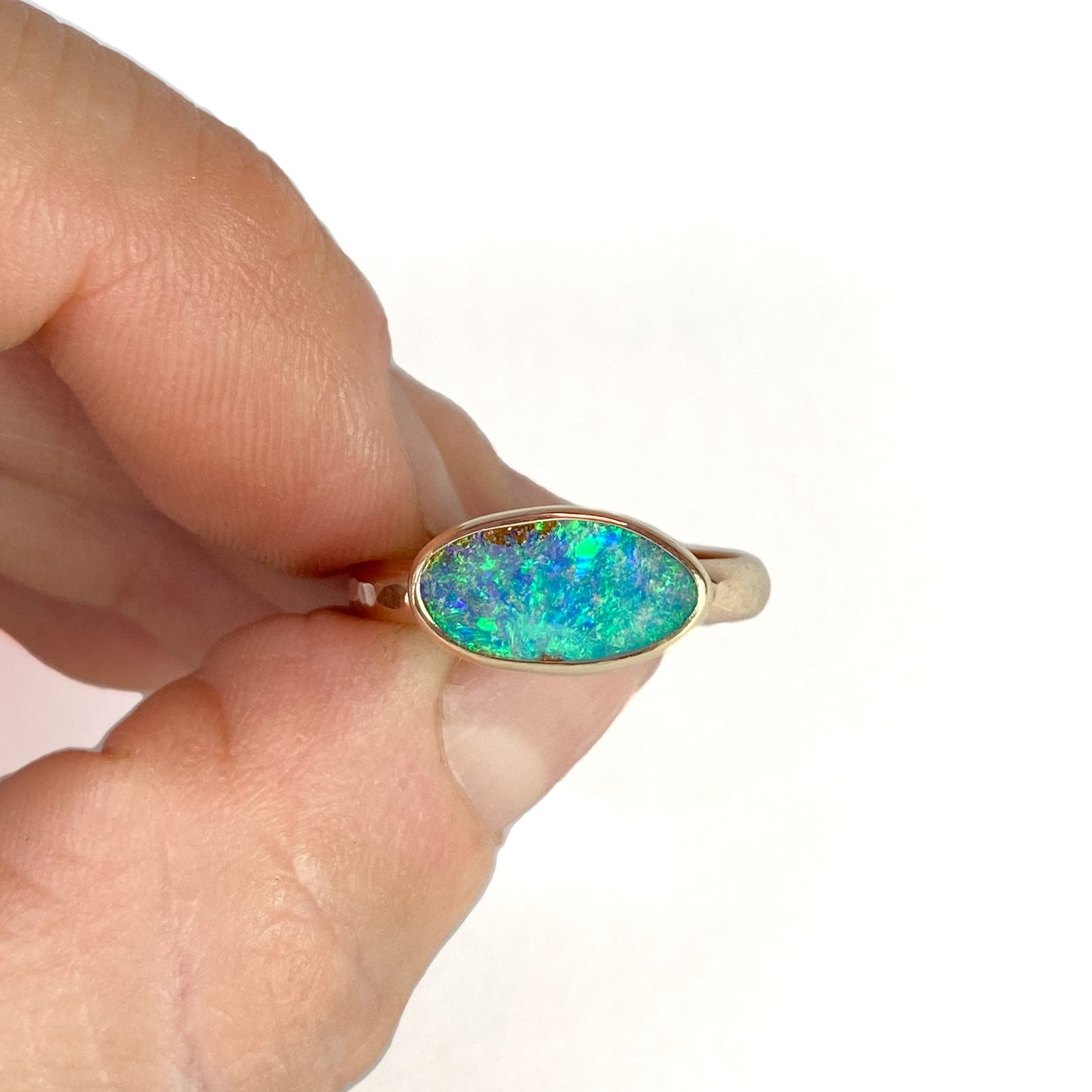 Gold Opal Ocean Ring