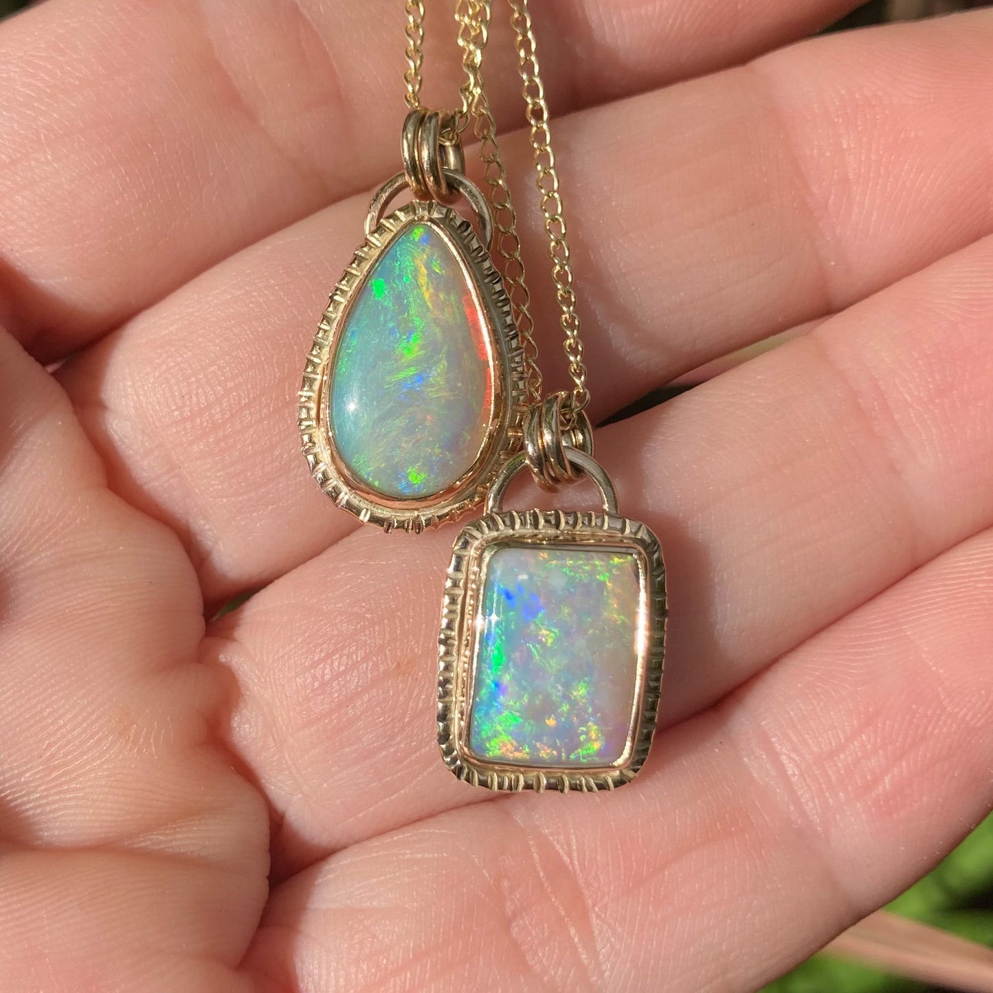 Gold Mintabie Opal Pendant