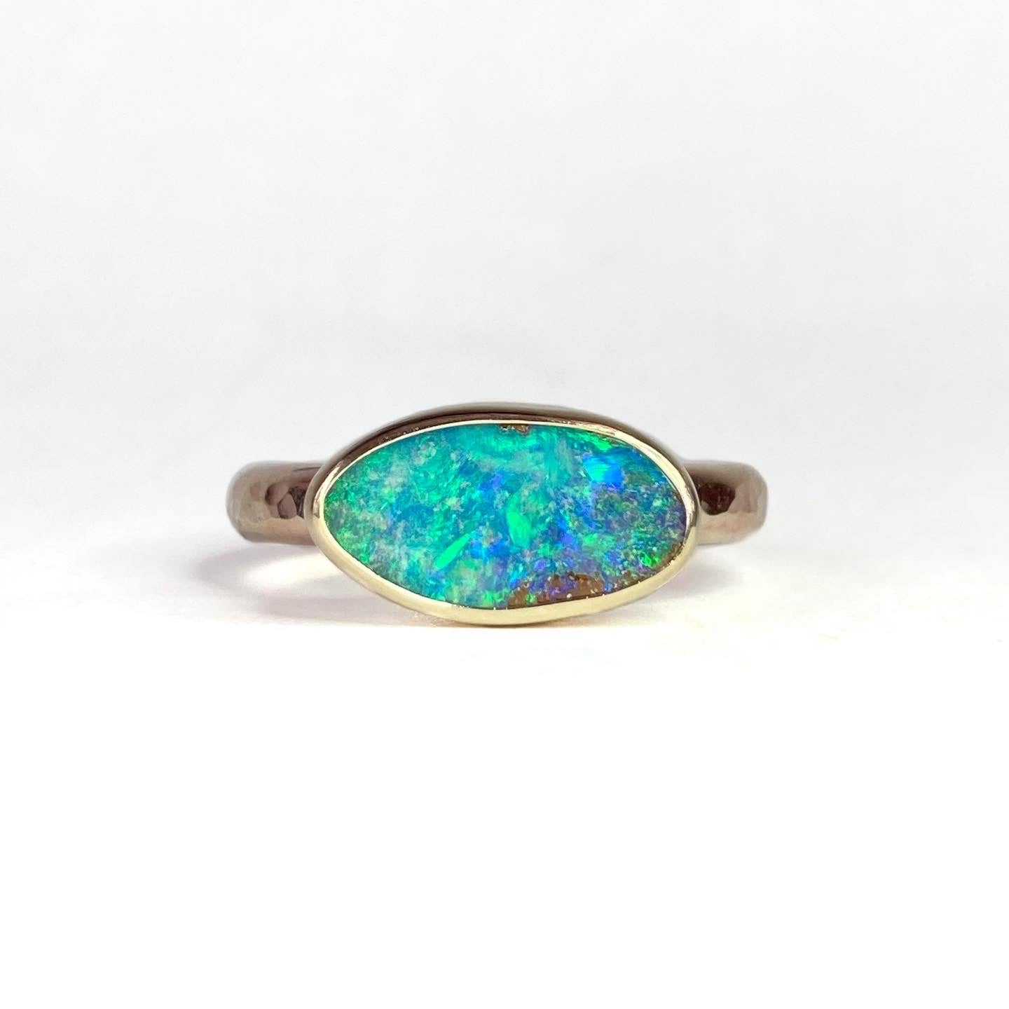 Gold Opal Ocean Ring